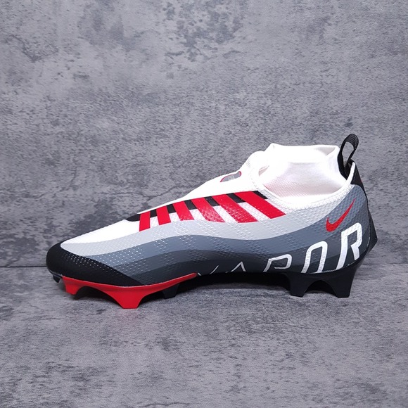 NIKE Vapor Edge Pro 360 Football Cleats Mens Size 13 White Red‎ Black Grey main image 2